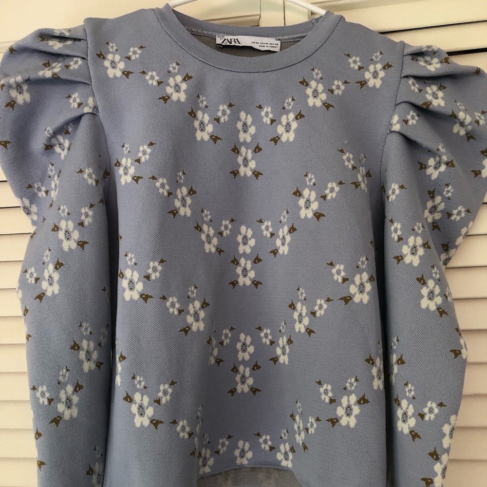 Long Sleeve Floral Top from Zara